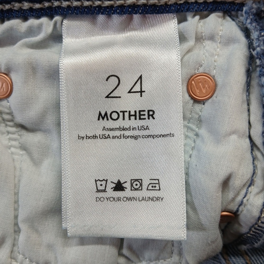 Mother Lil Weekender High Rise Flare Jeans Layover Blue P585-1008 Size 24 - Picture 4 of 13